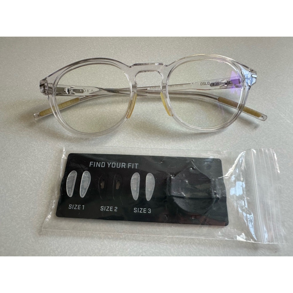Roka OSLO Frames E7546-0248 Crystal Clear Eyeglasses  48 20 140